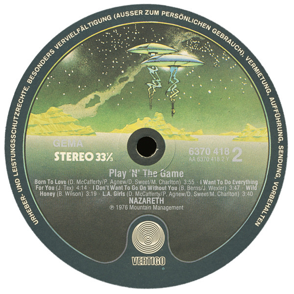 Nazareth - Play 'N' The Game | Vertigo (6370 418) - 4