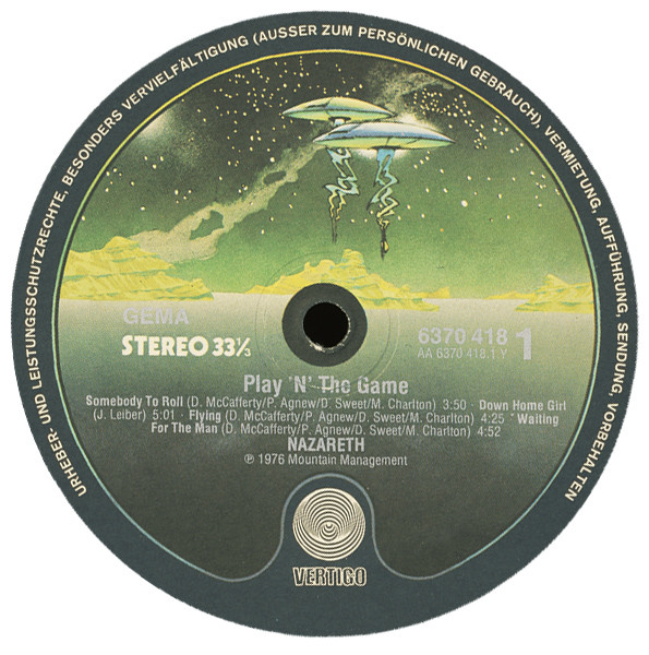 Nazareth - Play 'N' The Game | Vertigo (6370 418) - 3