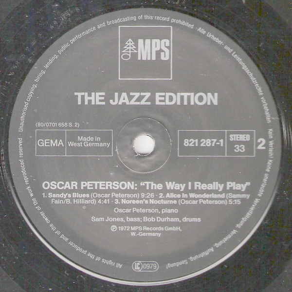 Oscar Peterson - The Way I Really Play | MPS Records (821 287-1) - 3 Oscar Peterson - The Way I Really Play | MPS Records (821 287-1) - 3