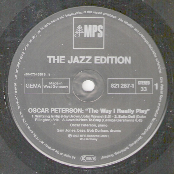 Oscar Peterson - The Way I Really Play | MPS Records (821 287-1) - 2 Oscar Peterson - The Way I Really Play | MPS Records (821 287-1) - 2