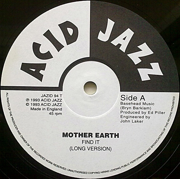 Mother Earth - Find It | Acid Jazz (JAZID 94T) - 3