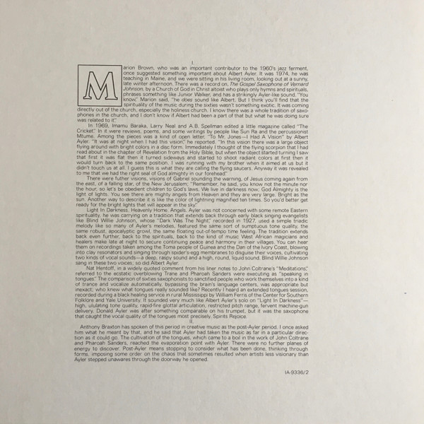 Albert Ayler - The Village Concerts | ABC Impulse! (IA-9336/2) - 4