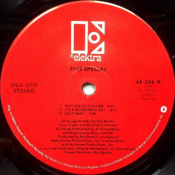 Five Special - Five Special | Elektra (6E-206) - 3