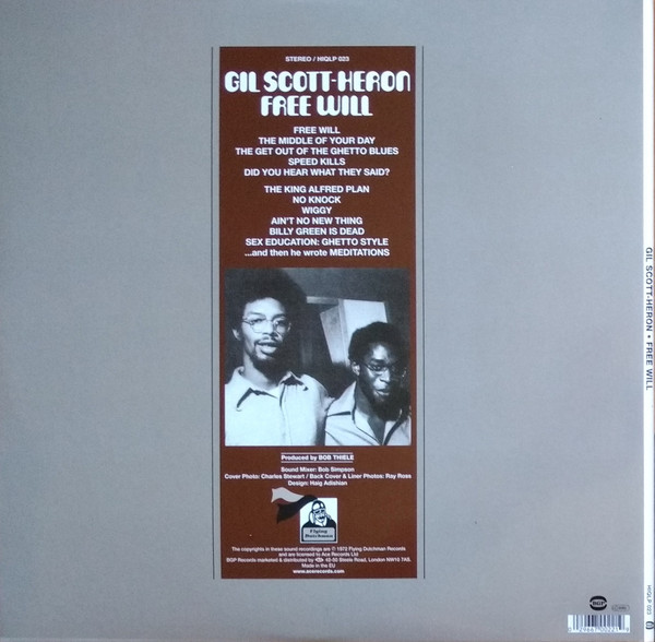 Gil Scott-Heron - Free Will | BGP Records (HIQLP 023) - 4 Gil Scott-Heron - Free Will | BGP Records (HIQLP 023) - 4