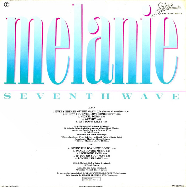 Melanie - Seventh Wave | Splash Records (TXS 3270) - 2
