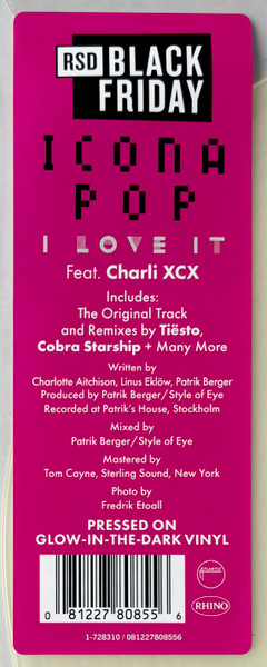 Icona Pop Feat. Charli XCX - I Love It | Atlantic (1-728310) - 4