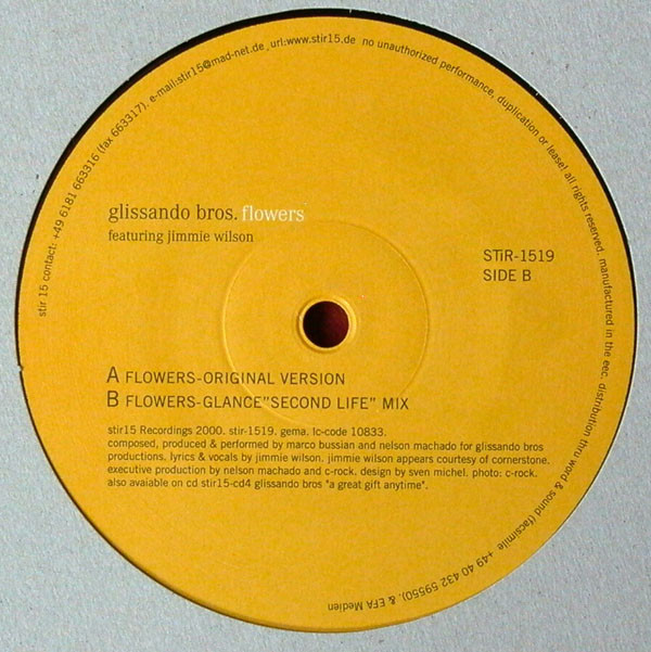 Glissando Bros. Featuring Jimmie Wilson - Flowers | STIR15 Recordings (STiR-1519) - 2