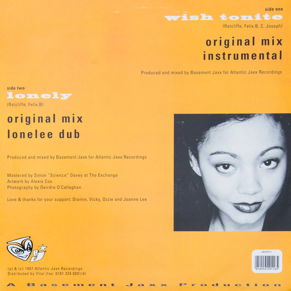 Corrina Joseph - Wish Tonite / Lonely | Atlantic Jaxx (JAXX011) - 2