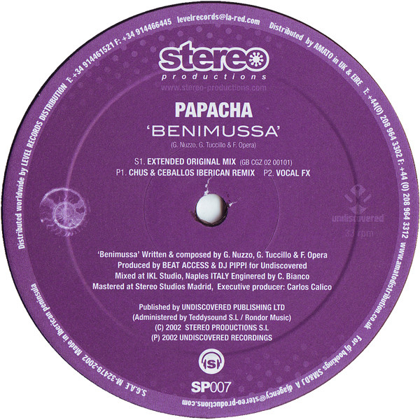 Papacha - Benimussa | Stereo Productions (SP007)
