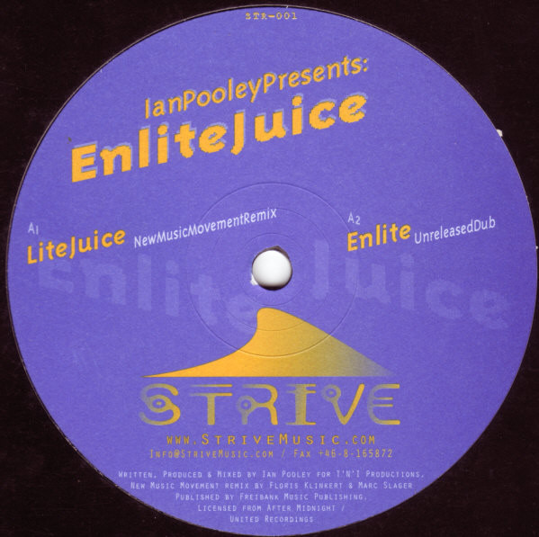 Ian Pooley Presents Bluelite - Enlite Juice | Strive (STR-001) - main Ian Pooley Presents Bluelite - Enlite Juice | Strive (STR-001) - main