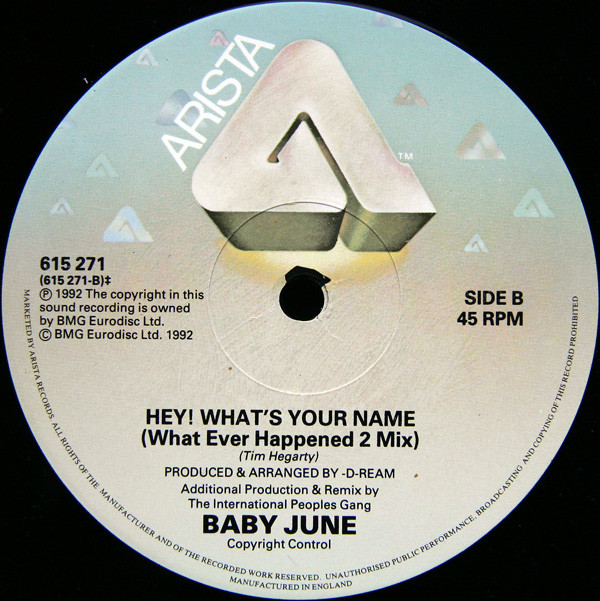 Baby June - Hey! What's Your Name | Arista (615 271) - 4