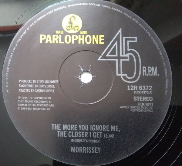 Morrissey - The More You Ignore Me, The Closer I Get | Parlophone (7243 8 81144 6 2) - 3 Morrissey - The More You Ignore Me, The Closer I Get | Parlophone (7243 8 81144 6 2) - 3