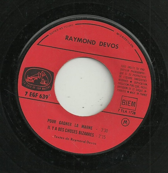 Raymond Devos - Il Y A Des Choses Bizarres | La Voix De Son Maître (EGF 639) - 3