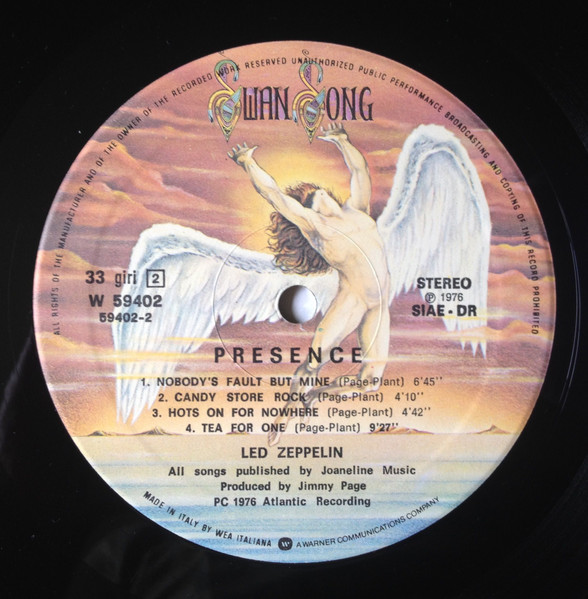 Led Zeppelin - Presence | Swan Song (W 59402) - 4 Led Zeppelin - Presence | Swan Song (W 59402) - 4
