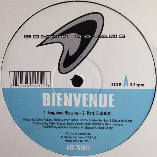 Celvin Rotane - Bienvenue | NEC Records (NEC 759573) - 2