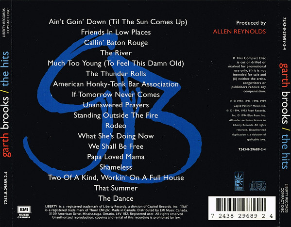 Garth Brooks - The Hits | Liberty (7243-8-29689-2-4) - 2