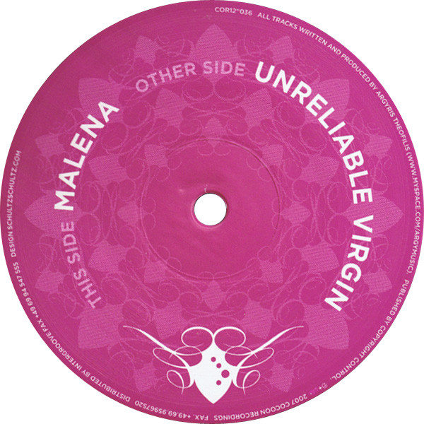 Argy - Unreliable Virgin | Cocoon Recordings (COR12"036) - main Argy - Unreliable Virgin | Cocoon Recordings (COR12"036) - main