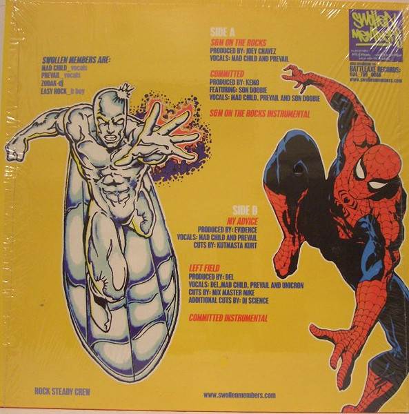 Swollen Members Featuring: Del Tha Funkee Homosapien , Funkdoobiest , Mix Master Mike - S&M On The Rocks / Committed / My Advice / Left Field | Battle Axe Records (BAR 1002) - 2 Swollen Members Featuring: Del Tha Funkee Homosapien , Funkdoobiest , Mix Master Mike - S&M On The Rocks / Committed / My Advice / Left Field | Battle Axe Records (BAR 1002) - 2