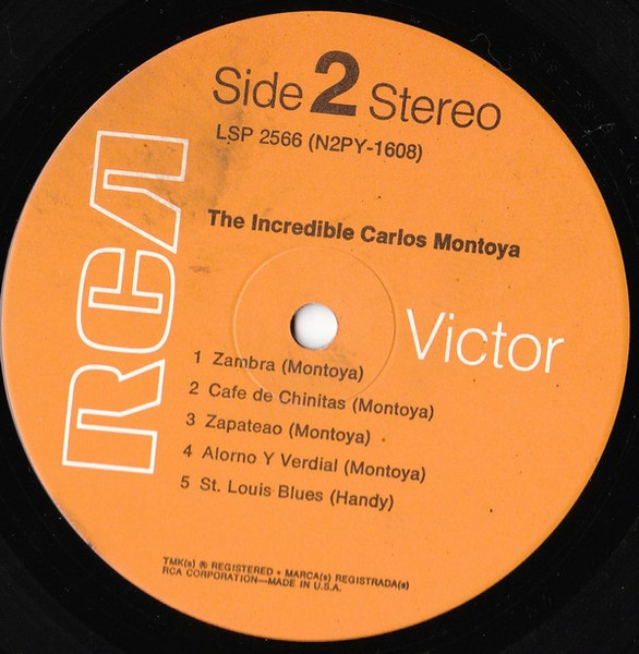 Carlos Montoya - The Incredible Carlos Montoya - Gala New York Town Hall - Sold Out | RCA Victor (LSP 2566) - 4