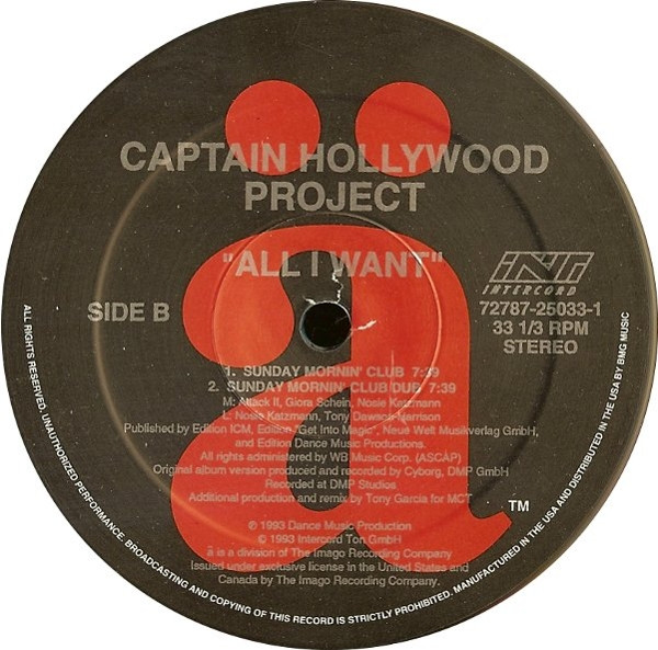 Captain Hollywood Project - All I Want | ä (72787-25033-1) - 2 Captain Hollywood Project - All I Want | ä (72787-25033-1) - 2