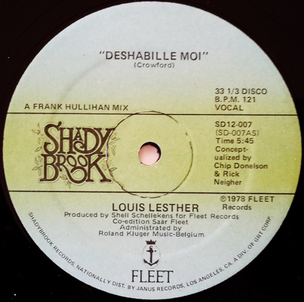 Louis Lesther - Deshabille Moi | Shadybrook Records (SD12-007) - 3