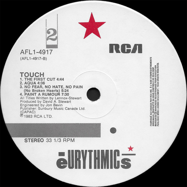 Eurythmics - Touch | RCA (AFL1-4917) - 4 Eurythmics - Touch | RCA (AFL1-4917) - 4