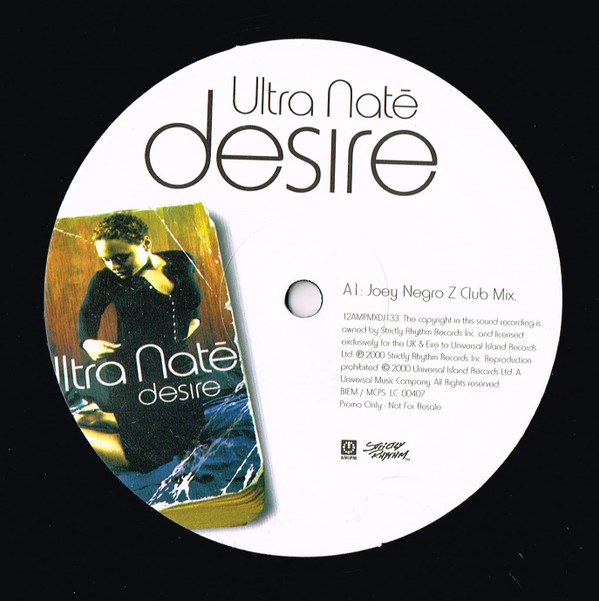 Ultra Naté - Desire (DJ Promo 2) | AM:PM (12 AMPMXDJ 133) - 3