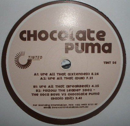Chocolate Puma - Ure All That | Tinted Records (TINT 056)