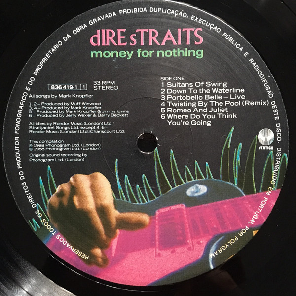 Dire Straits - Money For Nothing | Vertigo (836 419-1) - 3 Dire Straits - Money For Nothing | Vertigo (836 419-1) - 3