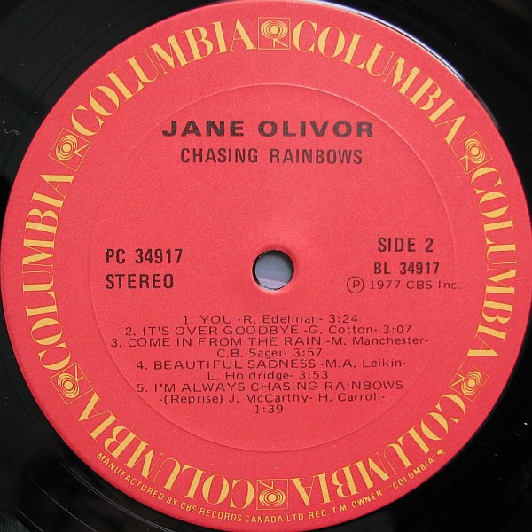 Jane Olivor - Chasing Rainbows | Columbia (PC 34917) - 4 Jane Olivor - Chasing Rainbows | Columbia (PC 34917) - 4