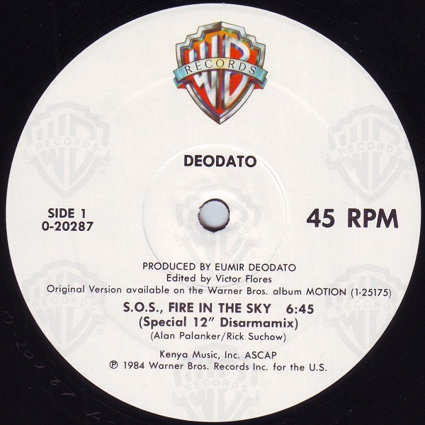 Deodato - S.O.S. Fire In The Sky | Warner Bros. Records (0-20287) - 3