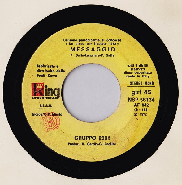 Gruppo 2001 - Messaggio | King Universal (NSP 56134)