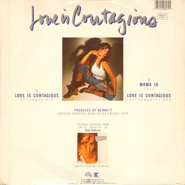 Taja Sevelle - Love Is Contagious | Reprise Records (W 8257 T) - 2