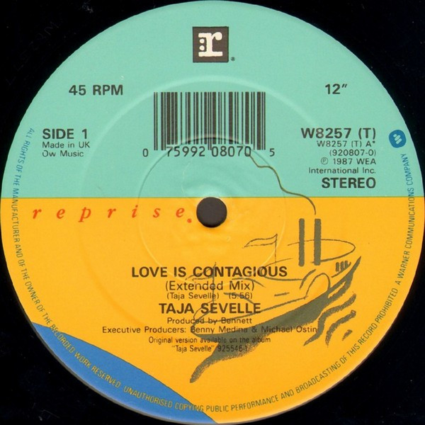 Taja Sevelle - Love Is Contagious | Reprise Records (W 8257 T) - 3