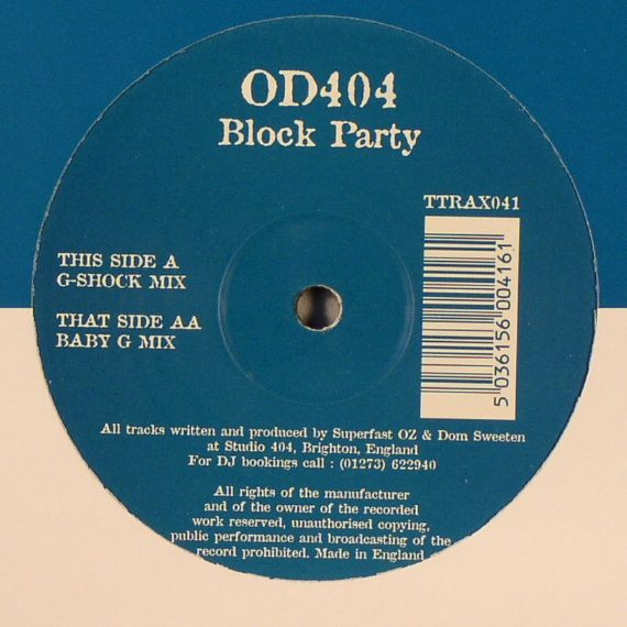 OD404 - Block Party | Tripoli Trax (TTRAX041)