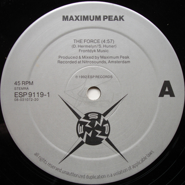 Maximum Peak - The Force | ESP Records (ESP 9119-1) - 3