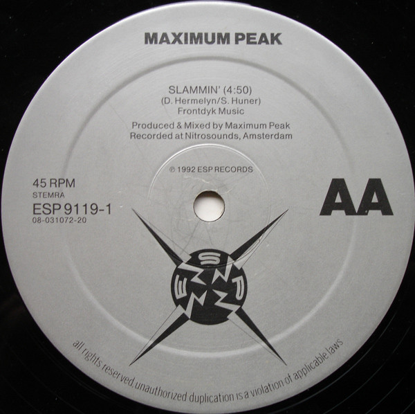 Maximum Peak - The Force | ESP Records (ESP 9119-1) - 4