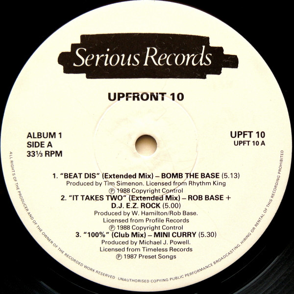 Various - Upfront 10 | Serious Records (UPFT 10) - 3 Various - Upfront 10 | Serious Records (UPFT 10) - 3