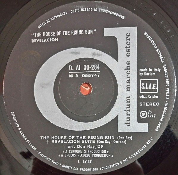 Revelacion - The House Of The Rising Sun | Durium (D.AI 30284) - 3