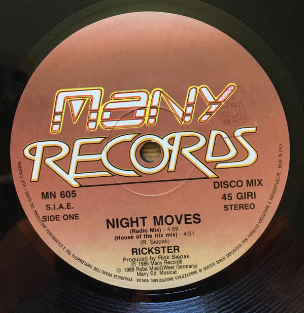 Rickster - Night Moves | Many Records (MN 605) - 4