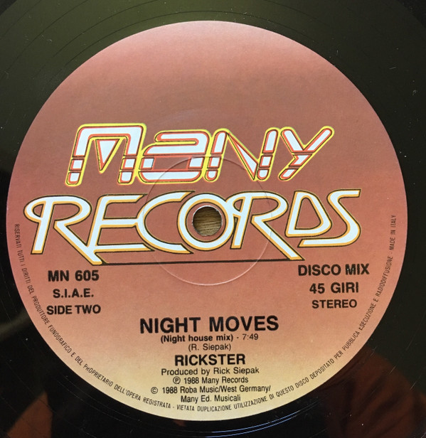 Rickster - Night Moves | Many Records (MN 605) - 3