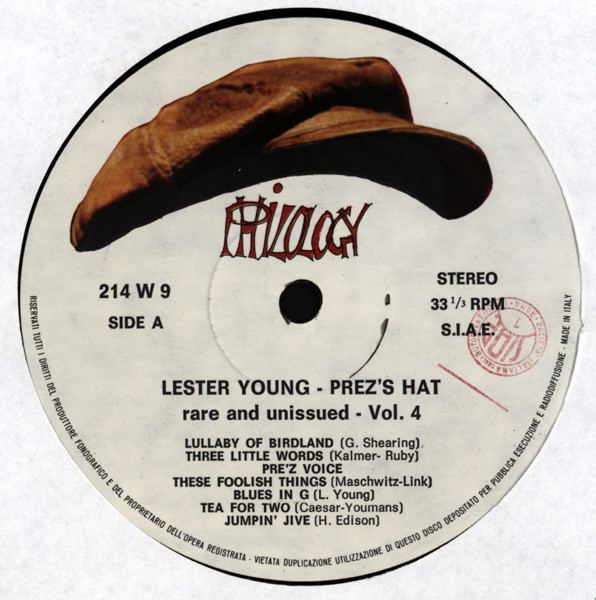 Lester Young - Prez's Hat Vol. 4 | Philology (214 W 9) - 3