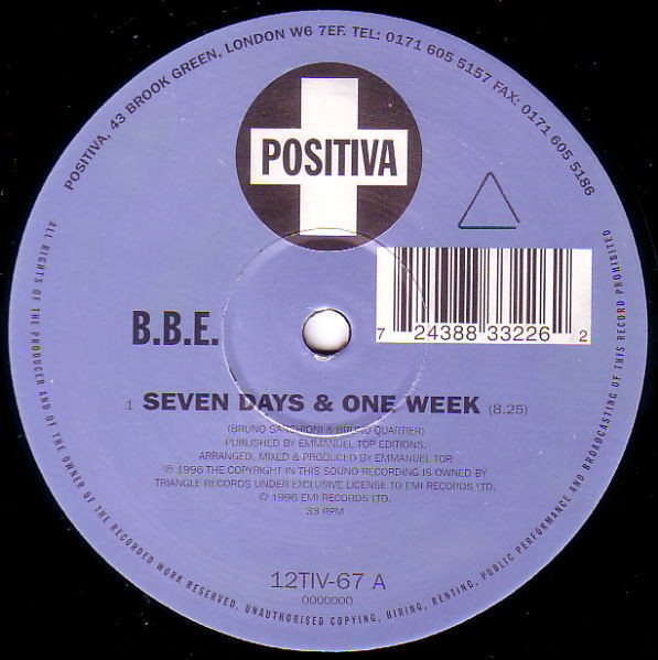 B.B.E. - Seven Days & One Week | Positiva (12TIV-67) - 3