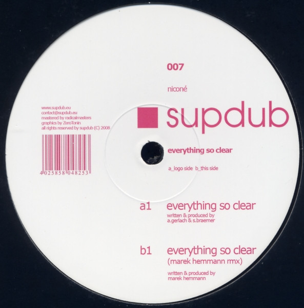 Niconé - Everything So Clear | Supdub (supdub 007) - main