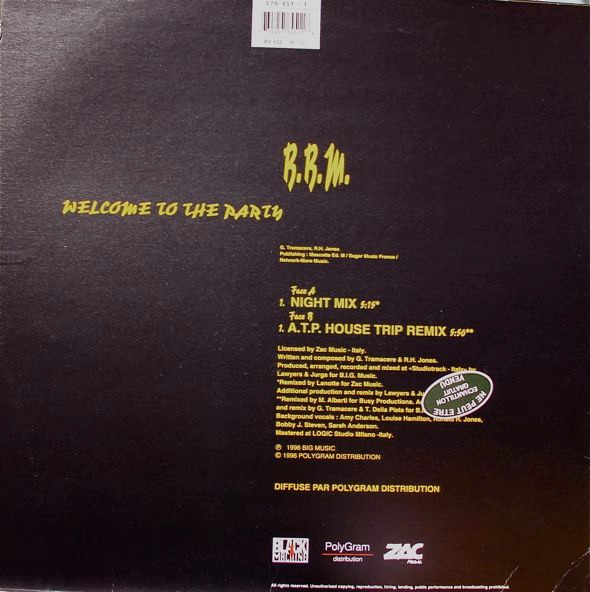 B.B.M. - Welcome To The Party | Black Machine (576 451-1) - 2