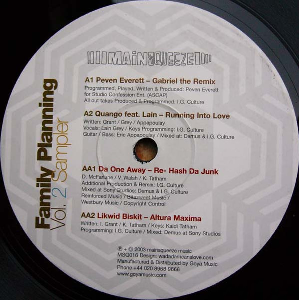 Various - Family Planning Vol. 2 Sampler | Main Squeeze (MSQ 016) - main