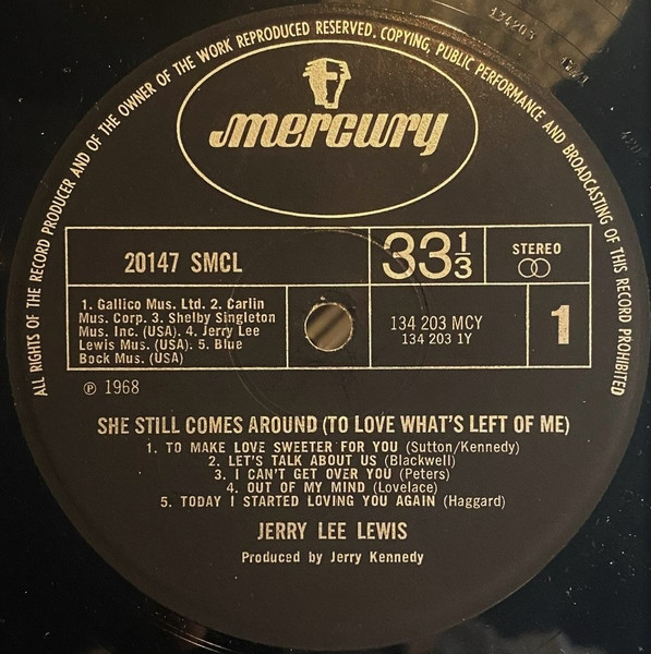 Jerry Lee Lewis - She Still Comes Around (To Love What's Left Of Me) | Mercury (20147 SMCL) - 3