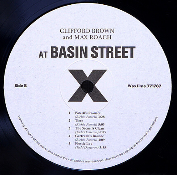 Clifford Brown And Max Roach - At Basin Street | WaxTime (771787) - 3