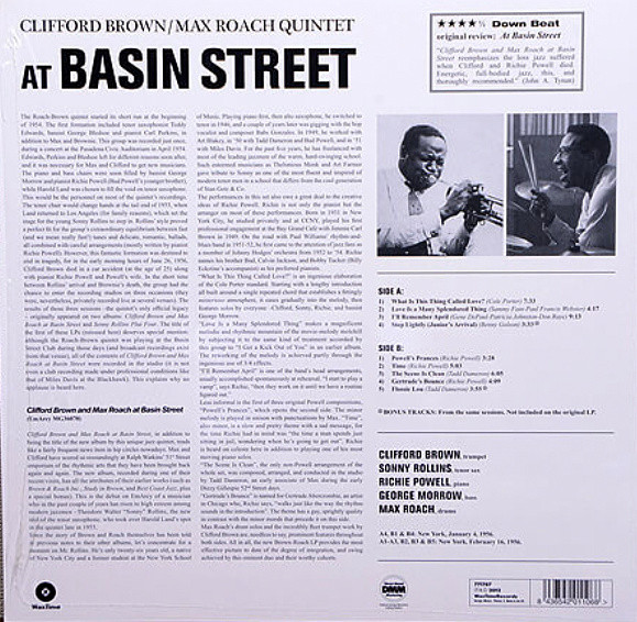 Clifford Brown And Max Roach - At Basin Street | WaxTime (771787) - 2