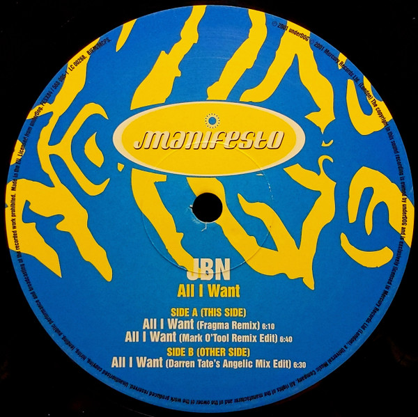 JBN - All I Want | Manifesto (FESX 84) - 3
